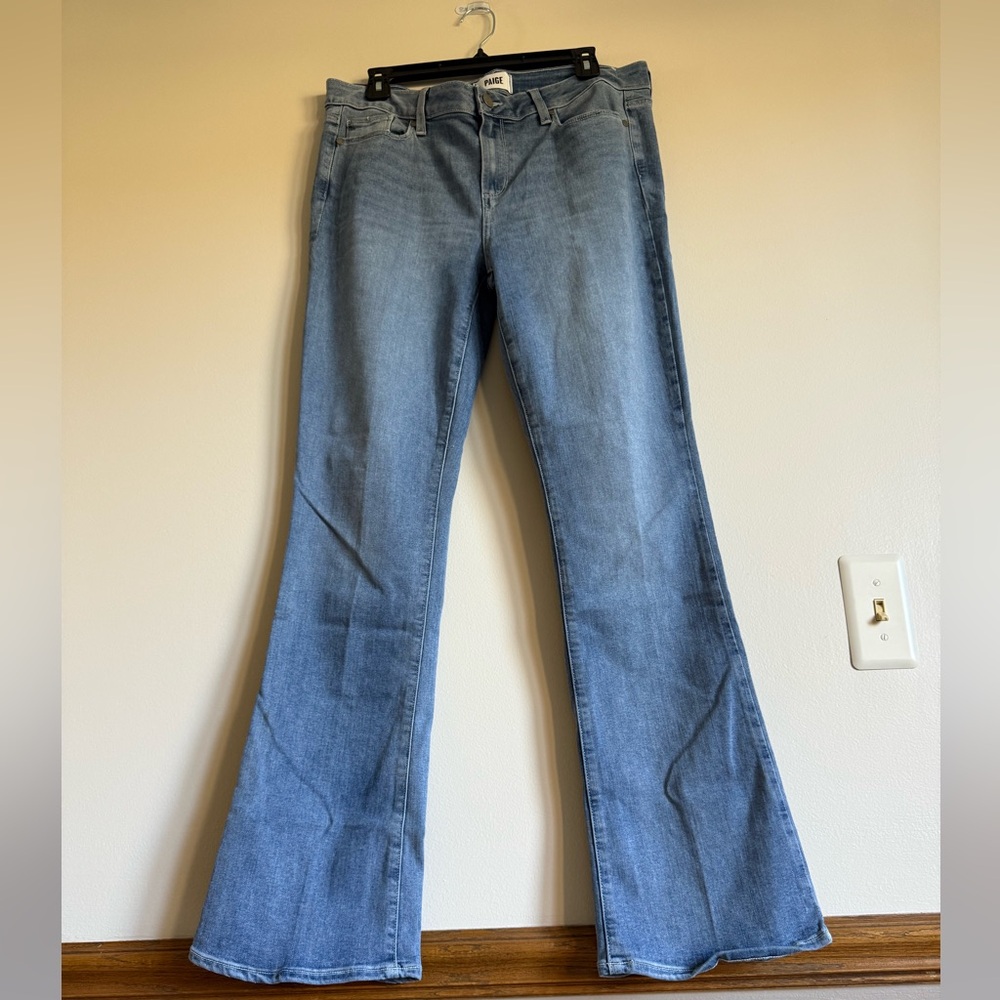 Paige Women's Blue Flared Jeans